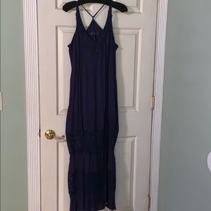Navy blue maxi dress